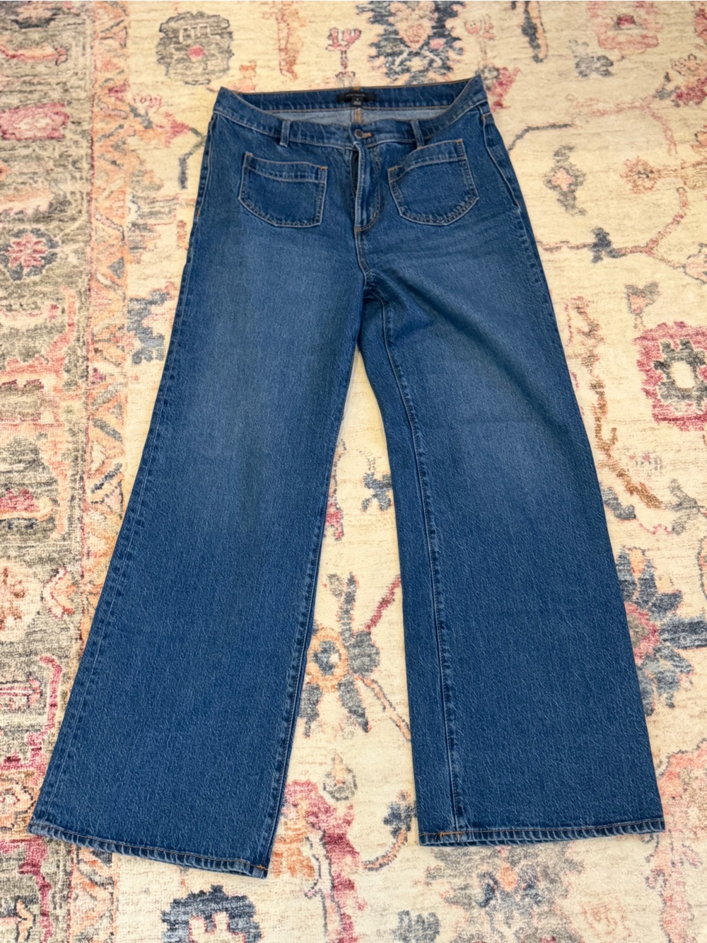 Ann Taylor Wide Leg Jeans in Medium Blue